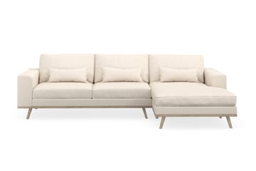 Copenhagen 4-sits Högervänd L-formad Divansoffa i Manchester - Beige - Möbler - Soffa - Divansoffa & schäslongsoffa - 4 sits soffa med divan