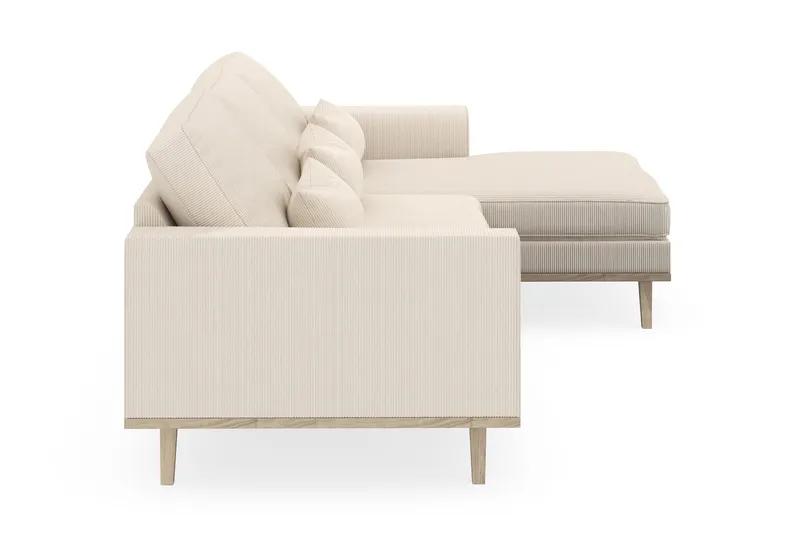 Copenhagen 4-sits Högervänd L-formad Divansoffa i Manchester - Beige - Möbler - Soffa - Divansoffa & schäslongsoffa - 4 sits soffa med divan