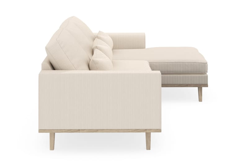 Copenhagen 4-sits Högervänd L-formad Divansoffa i Manchester - Beige - Möbler - Soffa - Divansoffa & schäslongsoffa - 4 sits soffa med divan