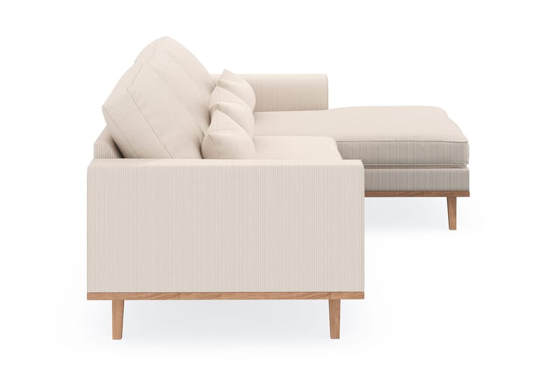 Copenhagen 4-sits Högervänd L-formad Divansoffa i Manchester - Beige - Möbler - Soffa - Divansoffa & schäslongsoffa - 4 sits soffa med divan