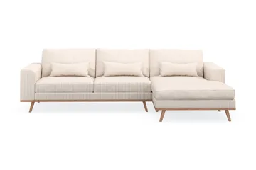 Copenhagen 4-sits Högervänd L-formad Divansoffa i Manchester - Beige - Möbler - Soffa - Divansoffa & schäslongsoffa - 4 sits soffa med divan