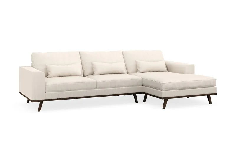 Copenhagen 4-sits Högervänd L-formad Divansoffa i Manchester - Beige - Möbler - Soffa - Divansoffa & schäslongsoffa - 4 sits soffa med divan