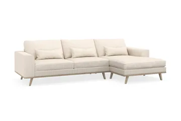 Copenhagen 4-sits Högervänd L-formad Divansoffa i Manchester - Beige - Möbler - Soffa - Divansoffa & schäslongsoffa - 4 sits soffa med divan