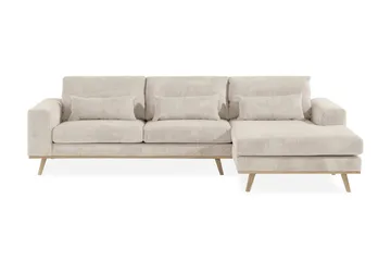 Copenhagen 4-sits Högervänd L-formad Divansoffa i Manchester - Beige - Möbler - Soffa - Divansoffa & schäslongsoffa - 4 sits soffa med divan