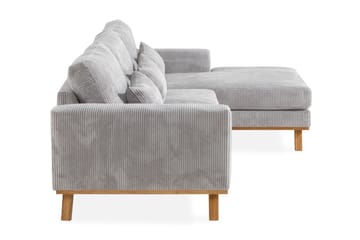 Copenhagen 4-sits Högervänd L-formad Divansoffa i Manchester - Ljusgrå - Möbler - Soffa - Divansoffa & schäslongsoffa - 4 sits soffa med divan