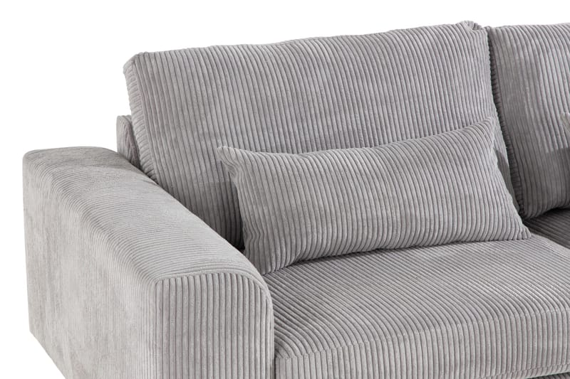 Copenhagen 4-sits Högervänd L-formad Divansoffa i Manchester - Ljusgrå - Möbler - Soffa - Divansoffa & schäslongsoffa - 4 sits soffa med divan