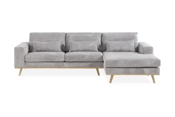 Copenhagen 4-sits Högervänd L-formad Divansoffa i Manchester - Ljusgrå - Möbler - Soffa - Divansoffa & schäslongsoffa - 4 sits soffa med divan