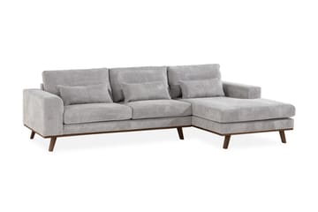 Copenhagen 4-sits Högervänd L-formad Divansoffa i Manchester - Ljusgrå - Möbler - Soffa - Divansoffa & schäslongsoffa - 4 sits soffa med divan