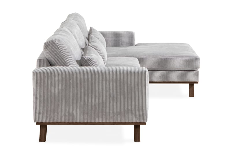 Copenhagen 4-sits Högervänd L-formad Divansoffa i Manchester - Ljusgrå - Möbler - Soffa - Divansoffa & schäslongsoffa - 4 sits soffa med divan