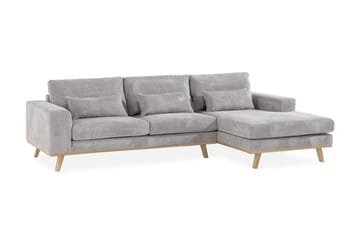 Copenhagen 4-sits Högervänd L-formad Divansoffa i Manchester - Ljusgrå - Möbler - Soffa - Divansoffa & schäslongsoffa - 4 sits soffa med divan