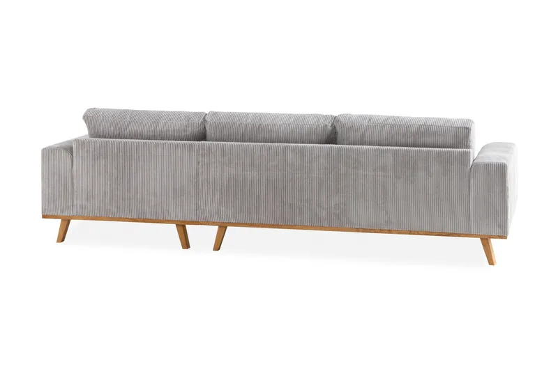 Copenhagen 4-sits Högervänd L-formad Divansoffa i Manchester - Ljusgrå - Möbler - Soffa - Divansoffa & schäslongsoffa - 4 sits soffa med divan