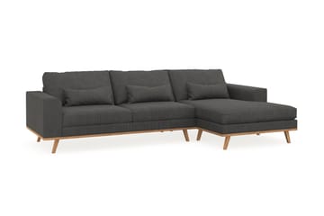 Copenhagen 4-sits Högervänd L-formad Divansoffa i Manchester - Mörkgrå - Möbler - Soffa - Divansoffa & schäslongsoffa - 4 sits soffa med divan