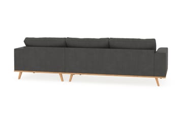 Copenhagen 4-sits Högervänd L-formad Divansoffa i Manchester - Mörkgrå - Möbler - Soffa - Divansoffa & schäslongsoffa - 4 sits soffa med divan