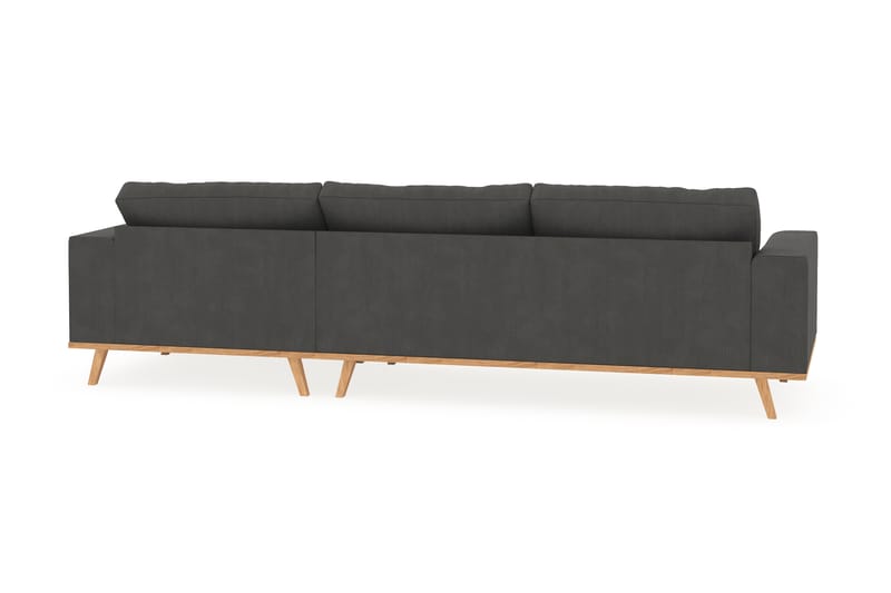 Copenhagen 4-sits Högervänd L-formad Divansoffa i Manchester - Mörkgrå - Möbler - Soffa - Divansoffa & schäslongsoffa - 4 sits soffa med divan