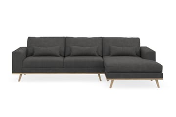 Copenhagen 4-sits Högervänd L-formad Divansoffa i Manchester - Mörkgrå - Möbler - Soffa - Divansoffa & schäslongsoffa - 4 sits soffa med divan