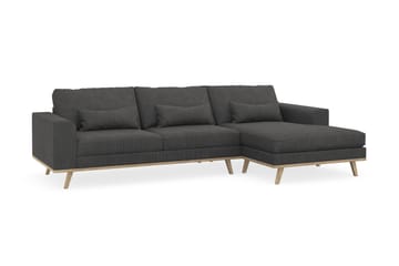 Copenhagen 4-sits Högervänd L-formad Divansoffa i Manchester - Mörkgrå - Möbler - Soffa - Divansoffa & schäslongsoffa - 4 sits soffa med divan