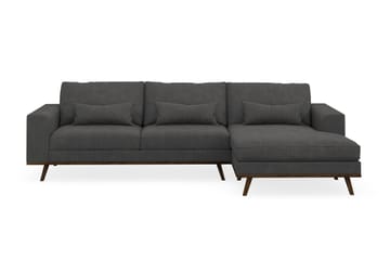 Copenhagen 4-sits Högervänd L-formad Divansoffa i Manchester - Mörkgrå - Möbler - Soffa - Divansoffa & schäslongsoffa - 4 sits soffa med divan
