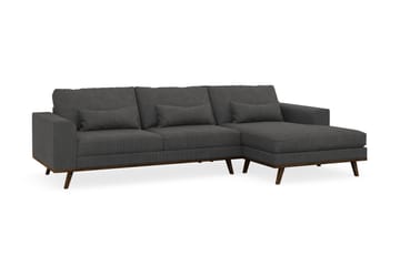 Copenhagen 4-sits Högervänd L-formad Divansoffa i Manchester - Mörkgrå - Möbler - Soffa - Divansoffa & schäslongsoffa - 4 sits soffa med divan