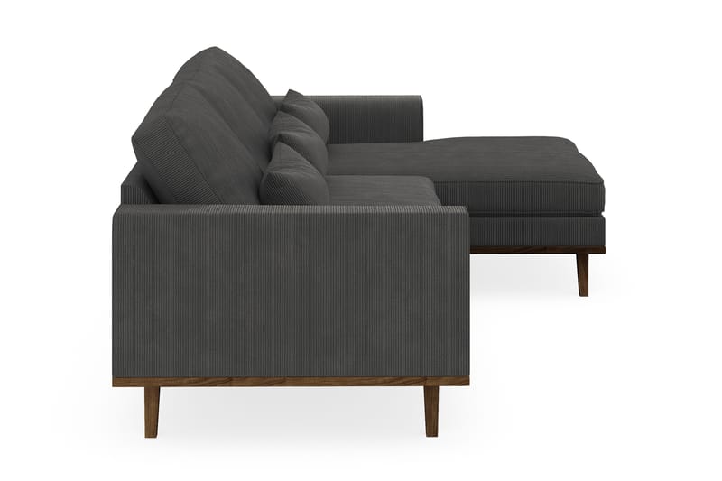 Copenhagen 4-sits Högervänd L-formad Divansoffa i Manchester - Mörkgrå - Möbler - Soffa - Divansoffa & schäslongsoffa - 4 sits soffa med divan