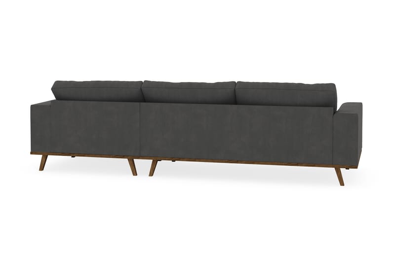 Copenhagen 4-sits Högervänd L-formad Divansoffa i Manchester - Mörkgrå - Möbler - Soffa - Divansoffa & schäslongsoffa - 4 sits soffa med divan
