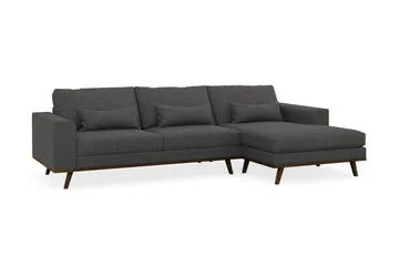 Copenhagen 4-sits Högervänd L-formad Divansoffa i Manchester - Mörkgrå - Möbler - Soffa - Divansoffa & schäslongsoffa - 4 sits soffa med divan