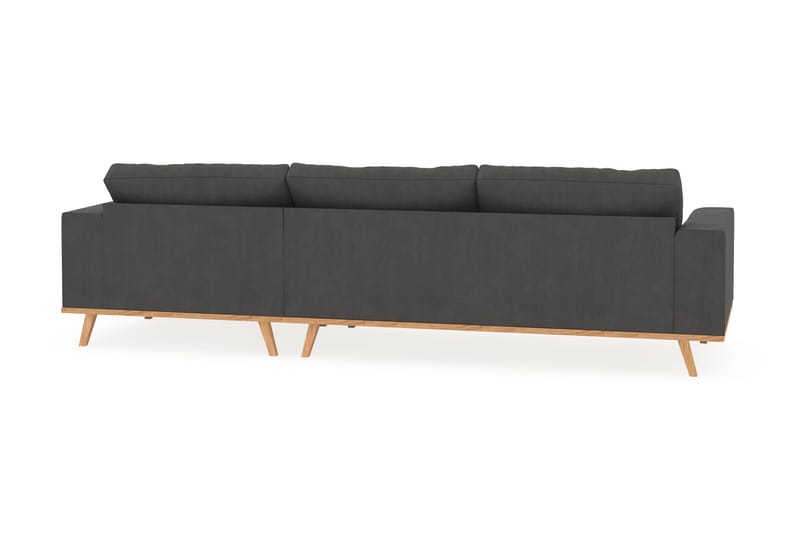 Copenhagen 4-sits Högervänd L-formad Divansoffa i Manchester - Mörkgrå - Möbler - Soffa - Divansoffa & schäslongsoffa - 4 sits soffa med divan