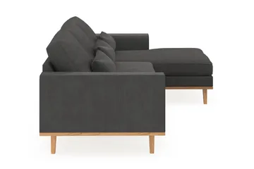 Copenhagen 4-sits Högervänd L-formad Divansoffa i Manchester - Mörkgrå - Möbler - Soffa - Divansoffa & schäslongsoffa - 4 sits soffa med divan