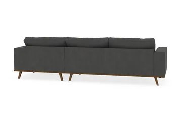 Copenhagen 4-sits Högervänd L-formad Divansoffa i Manchester - Mörkgrå - Möbler - Soffa - Divansoffa & schäslongsoffa - 4 sits soffa med divan