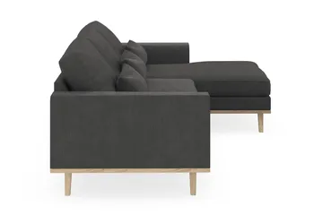 Copenhagen 4-sits Högervänd L-formad Divansoffa i Manchester - Mörkgrå - Möbler - Soffa - Divansoffa & schäslongsoffa - 4 sits soffa med divan