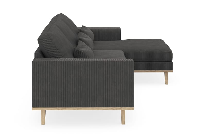 Copenhagen 4-sits Högervänd L-formad Divansoffa i Manchester - Mörkgrå - Möbler - Soffa - Divansoffa & schäslongsoffa - 4 sits soffa med divan