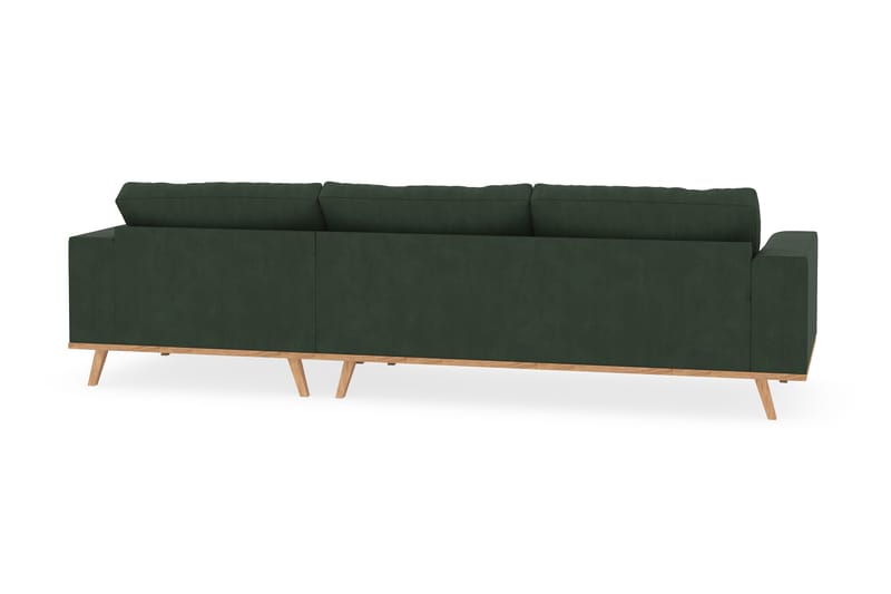 Copenhagen 4-sits Högervänd L-formad Divansoffa i Manchester - Mörkgrön - Möbler - Soffa - Divansoffa & schäslongsoffa - 4 sits soffa med divan