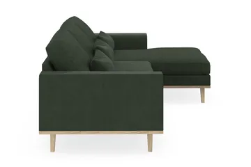 Copenhagen 4-sits Högervänd L-formad Divansoffa i Manchester - Mörkgrön - Möbler - Soffa - Divansoffa & schäslongsoffa - 4 sits soffa med divan