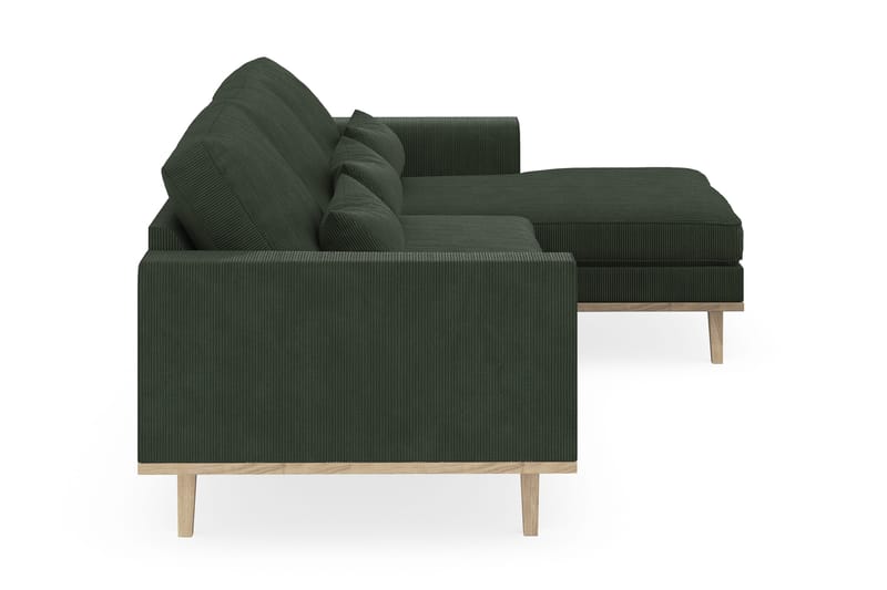 Copenhagen 4-sits Högervänd L-formad Divansoffa i Manchester - Mörkgrön - Möbler - Soffa - Divansoffa & schäslongsoffa - 4 sits soffa med divan