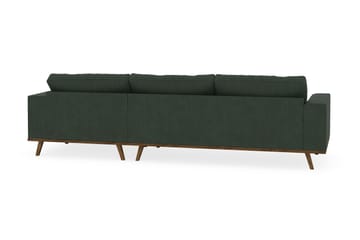 Copenhagen 4-sits Högervänd L-formad Divansoffa i Manchester - Mörkgrön - Möbler - Soffa - Divansoffa & schäslongsoffa - 4 sits soffa med divan