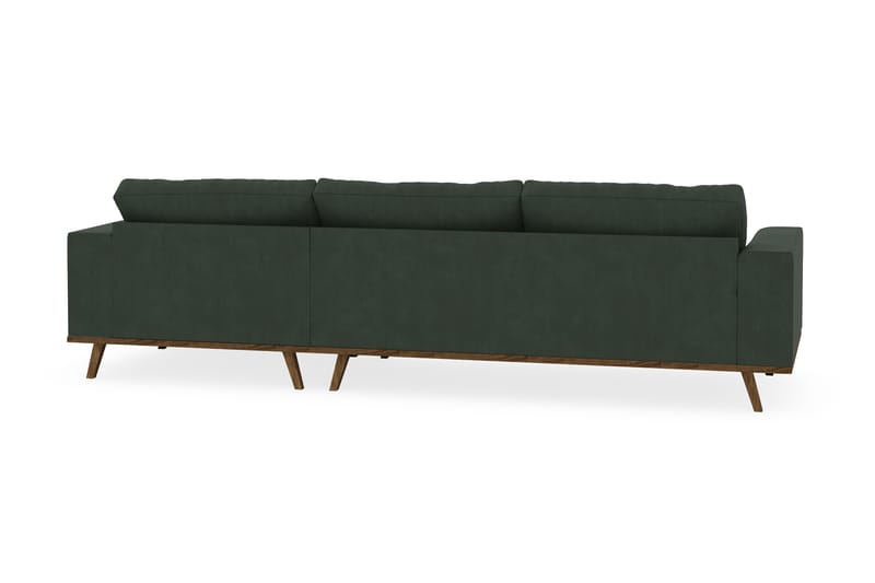 Copenhagen 4-sits Högervänd L-formad Divansoffa i Manchester - Mörkgrön - Möbler - Soffa - Divansoffa & schäslongsoffa - 4 sits soffa med divan