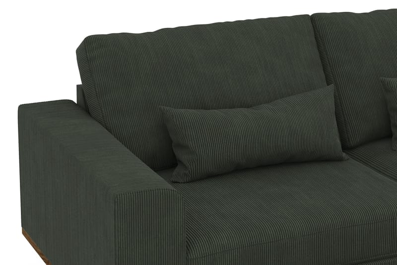 Copenhagen 4-sits Högervänd L-formad Divansoffa i Manchester - Mörkgrön - Möbler - Soffa - Divansoffa & schäslongsoffa - 4 sits soffa med divan