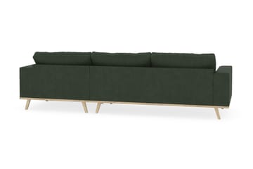 Copenhagen 4-sits Högervänd L-formad Divansoffa i Manchester - Mörkgrön - Möbler - Soffa - Divansoffa & schäslongsoffa - 4 sits soffa med divan