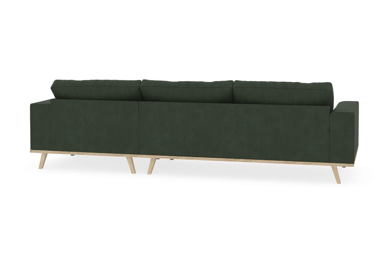 Copenhagen 4-sits Högervänd L-formad Divansoffa i Manchester - Mörkgrön - Möbler - Soffa - Divansoffa & schäslongsoffa - 4 sits soffa med divan