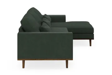 Copenhagen 4-sits Högervänd L-formad Divansoffa i Manchester - Mörkgrön - Möbler - Soffa - Divansoffa & schäslongsoffa - 4 sits soffa med divan