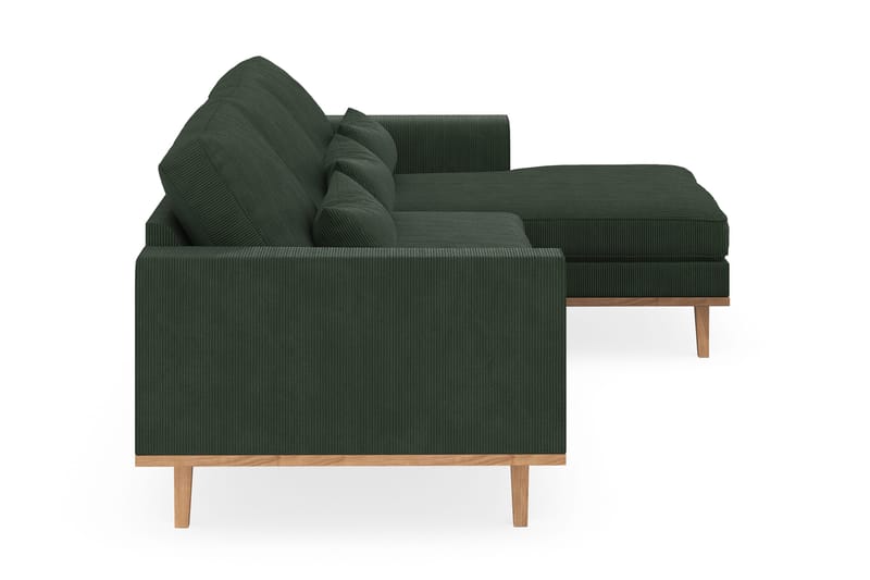 Copenhagen 4-sits Högervänd L-formad Divansoffa i Manchester - Mörkgrön - Möbler - Soffa - Divansoffa & schäslongsoffa - 4 sits soffa med divan