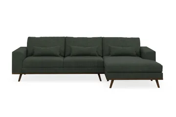 Copenhagen 4-sits Högervänd L-formad Divansoffa i Manchester - Mörkgrön - Möbler - Soffa - Divansoffa & schäslongsoffa - 4 sits soffa med divan