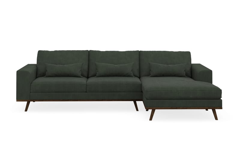 Copenhagen 4-sits Högervänd L-formad Divansoffa i Manchester - Mörkgrön - Möbler - Soffa - Divansoffa & schäslongsoffa - 4 sits soffa med divan