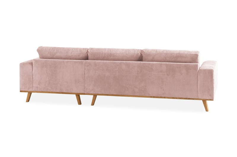 Copenhagen 4-sits Högervänd L-formad Divansoffa i Manchester - Rosa - Möbler - Soffa - Divansoffa & schäslongsoffa - 4 sits soffa med divan
