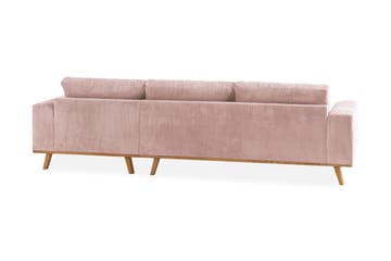 Copenhagen 4-sits Högervänd L-formad Divansoffa i Manchester - Rosa - Möbler - Soffa - Divansoffa & schäslongsoffa - 4 sits soffa med divan