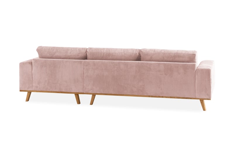 Copenhagen 4-sits Högervänd L-formad Divansoffa i Manchester - Rosa - Möbler - Soffa - Divansoffa & schäslongsoffa - 4 sits soffa med divan