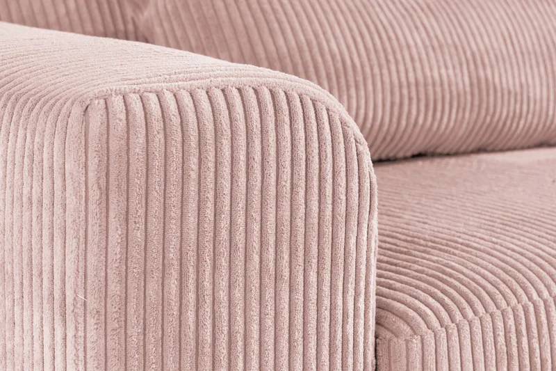 Copenhagen 4-sits Högervänd L-formad Divansoffa i Manchester - Rosa - Möbler - Soffa - Divansoffa & schäslongsoffa - 4 sits soffa med divan