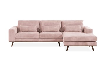 Copenhagen 4-sits Högervänd L-formad Divansoffa i Manchester - Rosa - Möbler - Soffa - Divansoffa & schäslongsoffa - 4 sits soffa med divan