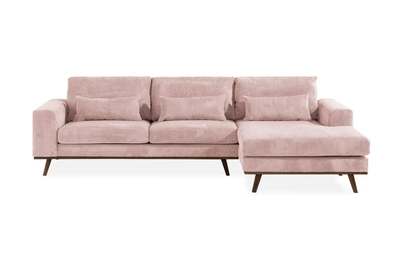 Copenhagen 4-sits Högervänd L-formad Divansoffa i Manchester - Rosa - Möbler - Soffa - Divansoffa & schäslongsoffa - 4 sits soffa med divan