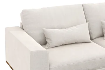Copenhagen 4-sits Högervänd L-formad Divansoffa i Sammet - Krämvit - Möbler - Soffa - Divansoffa & schäslongsoffa - 4 sits soffa med divan