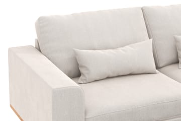 Copenhagen 4-sits Högervänd L-formad Divansoffa i Sammet - Krämvit - Möbler - Soffa - Divansoffa & schäslongsoffa - 4 sits soffa med divan